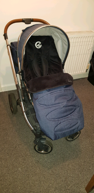 oyster footmuff oxford blue